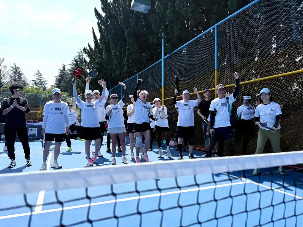 Participants enjoying a pickleball tour in Kunming